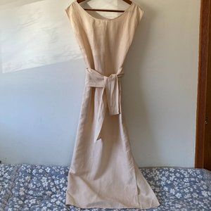 Ozma of California La Piedra silk linen dress Smal